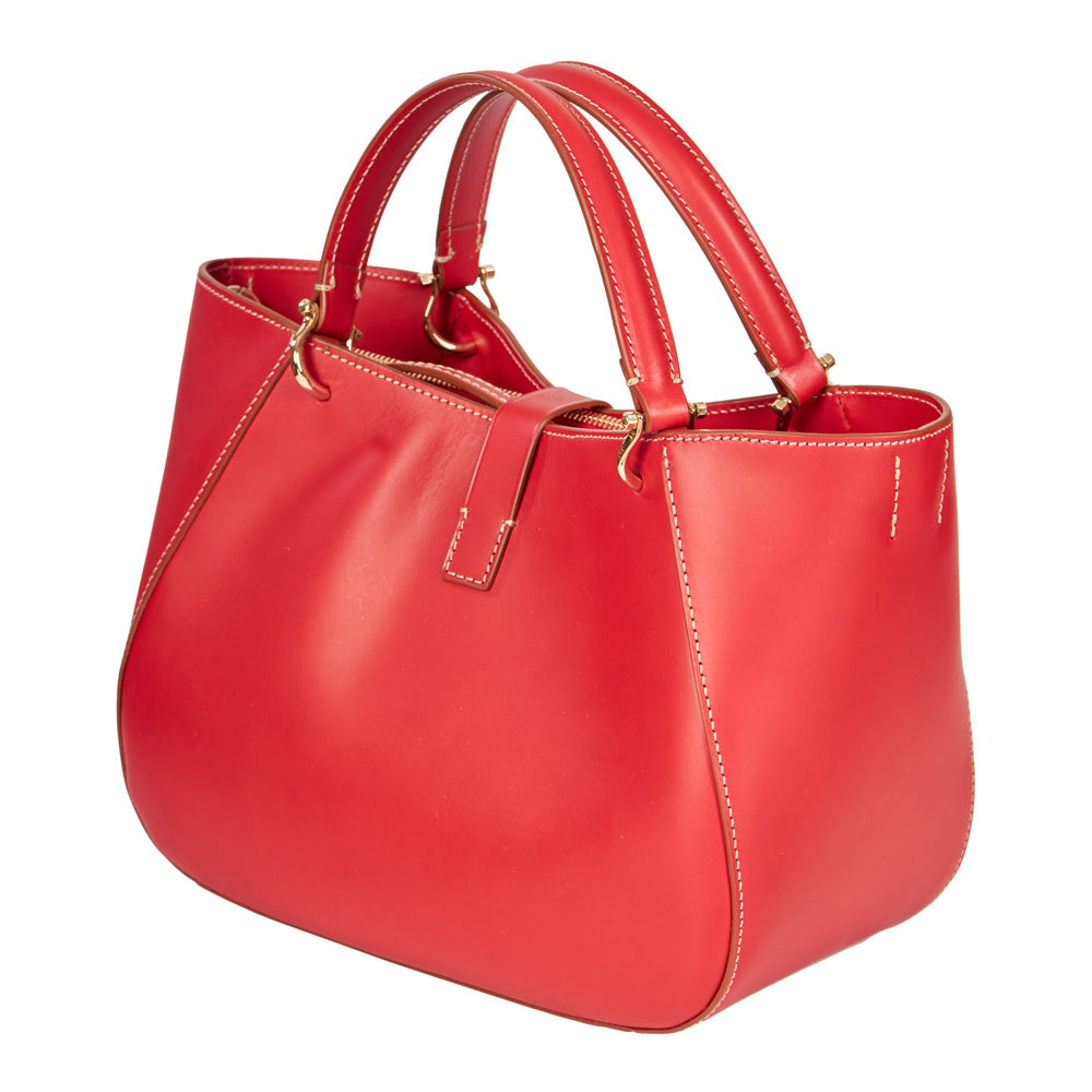 Sofia Red Calfskin Bag | Boldrini Selleria